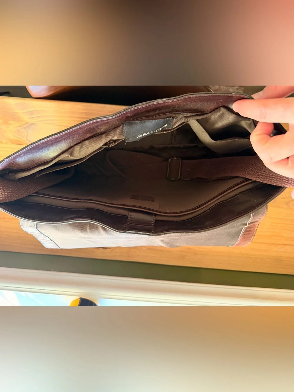Wilsons Leather Dark Brown Men's Messenger Bag
